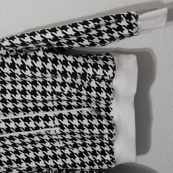 Aqua x Scout the City Houndstooth Black and White Semi Cropped Hoodie XS - Picture 4 of 8